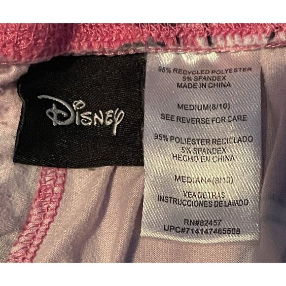 Disney Minnie Mouse Womens Jogger Sleep Pants Size M 8/10 Pink  Drawstring - Picture 15 of 16
